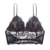French Sexy Thin Non-Wired Bra Lace Embroidery Underwear for Women U-Shape Backless Strap Camisole Bra