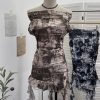 Floral slimming ribbon T-shirt