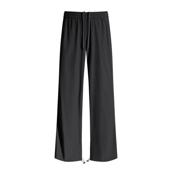 Women's Pants Black and White Casual Straight-Leg Trousers High-Waist Wide-Leg Pants