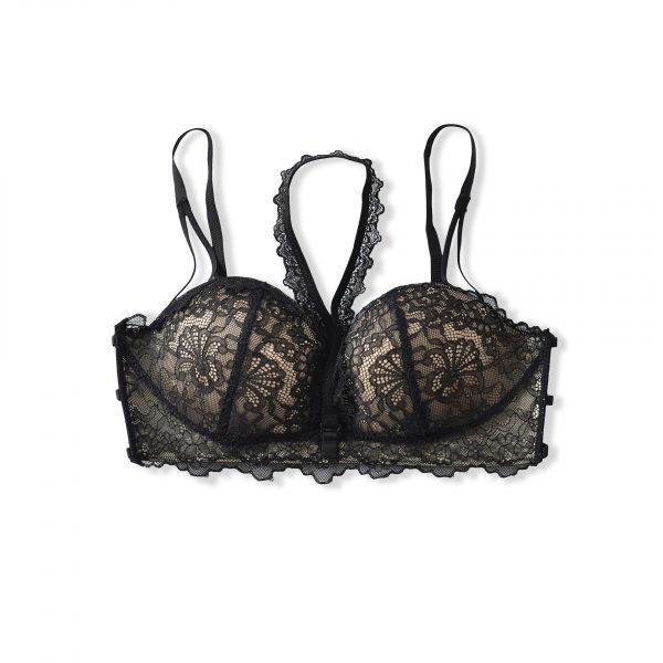 Bra with chest cushion lace neck strap suspender bra underwear