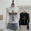 Flare Sleeve Double Layer Tulle Spicy Girl Top