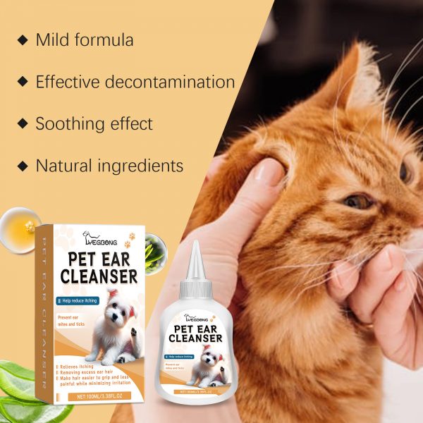 Yegbong Pet Ear Cleaner All-Purpose Ear Cleaning Dirt Cleaning Solution For Cats And Dogs
