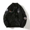 Winter New Arrival Air Force MA1 Pilot Jacket Women's Cotton-Padded Thickened Outerwear Multi-Label Embroidered Baseball Jacket Men