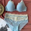 Sexy Women's Underwear Front Closure Backless Small Chest Gathering Bra Anti-Sagging Plus Size Lace Bra Set