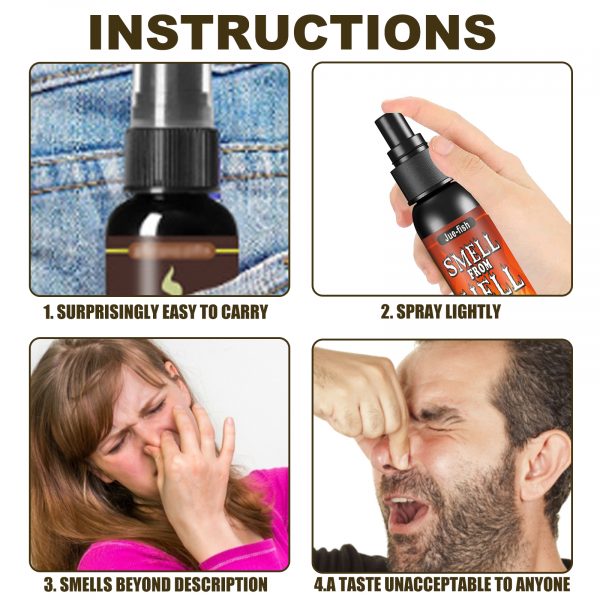 Jue-Fish Stinky Fart Spray (Set) April Fool's Day Prank Liquid Toy Parody Stinky Entertainment Poop Hell Bomb Smell