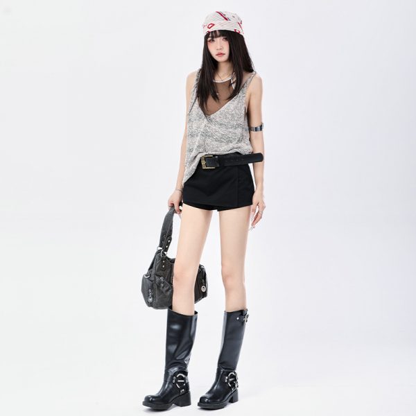 Women's Skirt Pants Slimming Skirt Trousers for Women A-Line High Waist Fitted