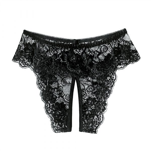 Women's sexy underwear with open crotch lace