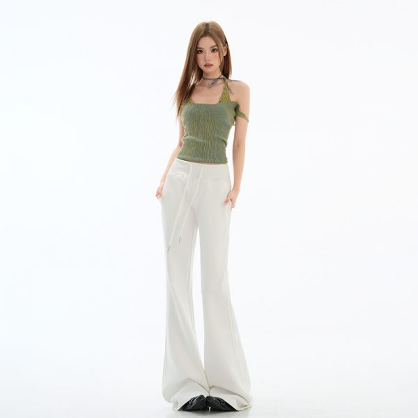 Women's Pure Desire Versatile Waist-Slimming Flared Casual Trousers Floor-Length Pants