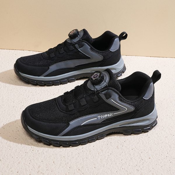 Big Size Unisex Sports Casual Shoes Breathable Walking Shoes Outdoor Hiking Trekking Men's Mesh Elderly Shoes Walking Shoes