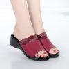 Women's Sandals High Heel Waterproof Platform Thick Sole Casual Shoes Plus Size 43