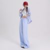 Women's Pants Pure and Sweet Striped Casual Trousers Summer Loose-Fit Wide-Leg Pants
