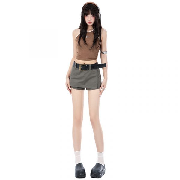 Women's Skirt Pants Slimming Skirt Trousers for Women A-Line High Waist Fitted