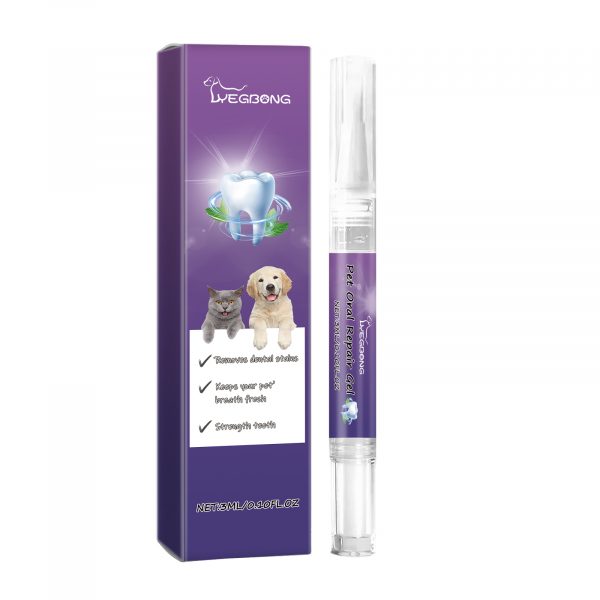Yegbong Pet Oral Repair Gel, Pet Oral Cleaning And Tooth Stain Removal Yellow Daily Care Gel