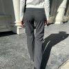 Street style striped contrasting micro flared casual pants