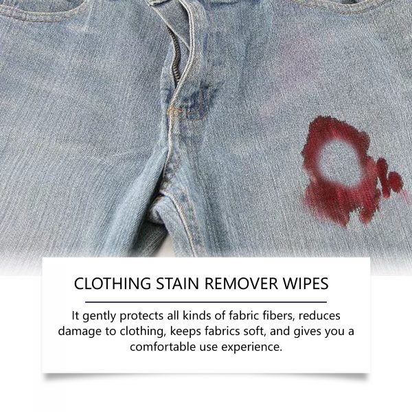 Jakehoe Clothes Stain Remover Wipes Grease Stain Remover Mild Clean Clean White Color Protection Stain Remover