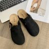 Thick-soled Half-drag Retro Unique Lazy Outdoor Unisex Slip-on Closed-toe Sandals