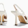 Coutgo Womens Slingback Heels Closed Pointed Toe Slip-on Kitten Heels Sandals Party Prom Dress Shoes