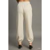 Umgee Drawstring Jogger Pants with Front Seam Detail