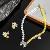 Silver Needle Cat's Eye Bow Earrings Korea