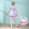 Children Dance Clothing Summer Short-sleeved Girls Dance Skirt Children Exercise Clothing Ballet Dance Dress