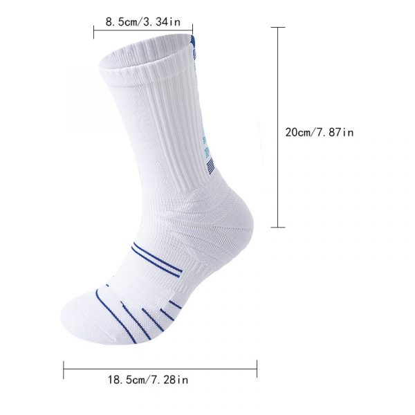 6 Pairs Men Compression Running Socks Quarter Crew Athletic Cushioned Breathable Anti Blister Sweat Odor For Running Hiking Cycling Fitness