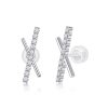 Sky Meteor Diamond Set Moissanite Silver Earrings Luxury Fashion Diamond Earrings Stud Earrings