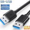 USB 3.0 A Male To A Male Cable Data Transfer Super Speed Power Charger Metal 6FT