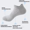 3 Pairs Men Low Athletic Socks Cushion Running Socks Performance Breathable Crew Socks Outdoor Sports Socks