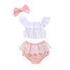 Summer No Hooded Suit Solid Cotton Children Clothing