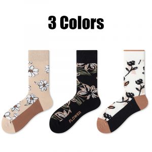 3 Pairs Men Colorful Compression Running Socks  Crew Athletic Hiking Wicking Anti Blister Cushioned Anti-odor And Breathable For Running Hiking Cycling Fitness