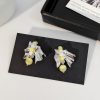 Silver Needle Cat's Eye Bow Earrings Korea