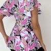 Women's Fashion Plus-size Tankini Set, Skirt Style, Drawstring At The Chest, Two-piece Set, Vacation Style