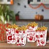 12Pcs Halloween Popcorn Box 3 Style Trick Or Treating Snack Treat Box Bloodstain Ghost Castle Bat Pattern Candy Cookie Container For Halloween Party Supplies