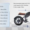 500W 20inch Fat Tire Electric Bike With 45kmh Top Speed & 45km Range