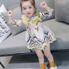 Girls Autumn Clothing Dress Western Style Big Children Floral Girl's Dress
