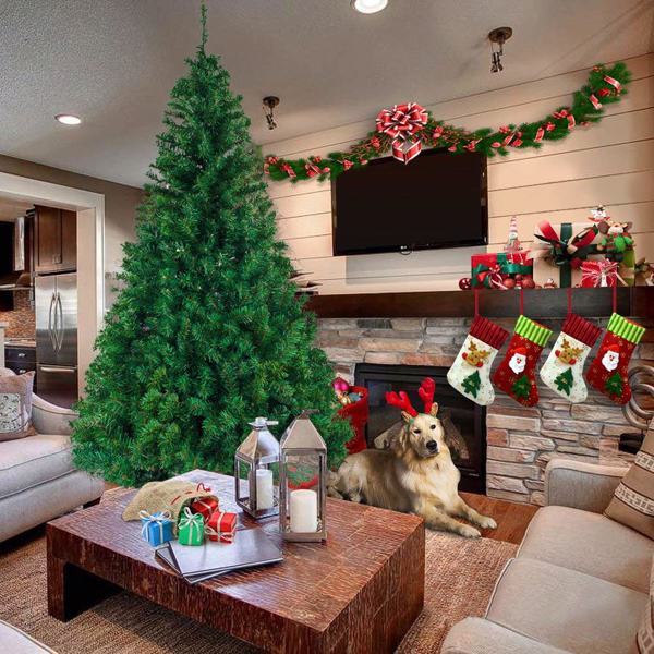 Green 6ft, 1050 Branches, PVC Material Christmas Tree