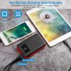 1Pc 1W MAh Portable Power Bank External Battery Pack Charger Dual USB Charge Interface With LCD Display Flashlight Type C Micro USB Lightning Input