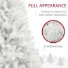 HOMCOM 9ft Tall Artificial Christmas Tree, Unlit Xmas Tree With 2132 Branch Tips, Auto Open, Steel Base, Holiday  For Home Office, White