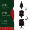 7.5 Ft. Black Slender Artificial Christmas Tree Including Collapsible Metal Stand