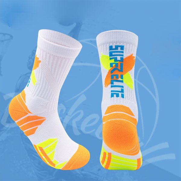 4 Pairs Men Compression Running Socks  Crew Athletic Anti Blister Cushioned Anti-odor Seamless Breathable For Running Hiking Cycling Fitness