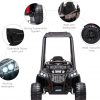 12V Kids Off-Road UTV Electric Ride On Car Black Camouflage High Roof Remote Control Lights MP3 Adventure Toys