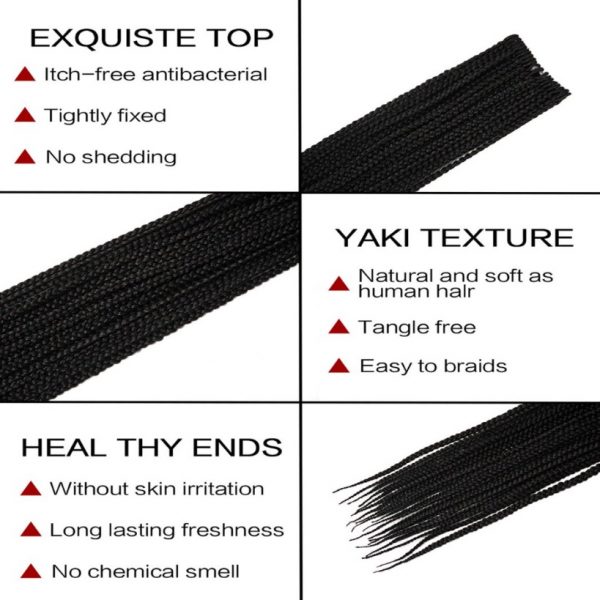 3S THREE STRAND Crochet Hair  Extensions Soft Synthetic Braiding Hair
