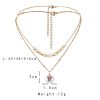 Cross-border Simple Stainless Steel  Love Double-layer Necklace