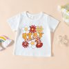 Girls' Clothing Children Letter Print Short-sleeve
