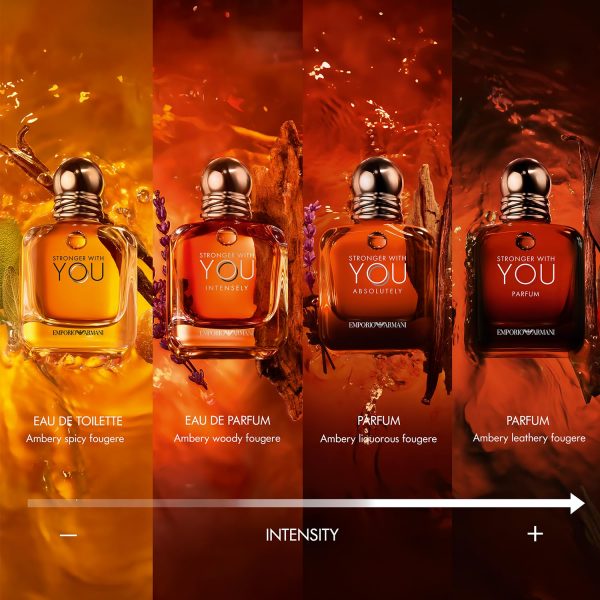 Armani Beauty - Stronger With You Intensely - Cologne for Men - Fougère Ambery Woody Men’s Fragrance - Pink Pepper, Lavender, Vanilla Notes