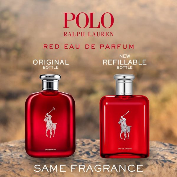 RALPH LAUREN FRAGRANCES Polo Red - Eau de Parfum - Men's Cologne - Woody & Spicy - With Ginger, Sage, and Cedarwood - Medium Intensity - 4.2 Fl Oz