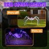 3ft Prism Spider, Illusion, 340 Purple Copper Wire Light, 4.5V 3.6W Halloween Standing Decoration US Specification