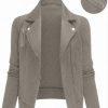 Women's Oblique Zipper Fastener Decoration Slim Casual Jacket