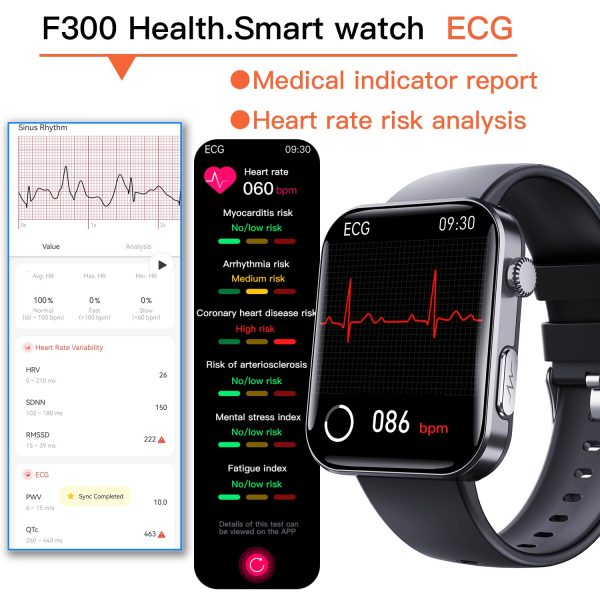 2025 Smart Watch Health Tracker 2.1in Fitness Tracker