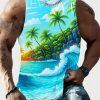 Full Printed Vest Made Of Polyester Material